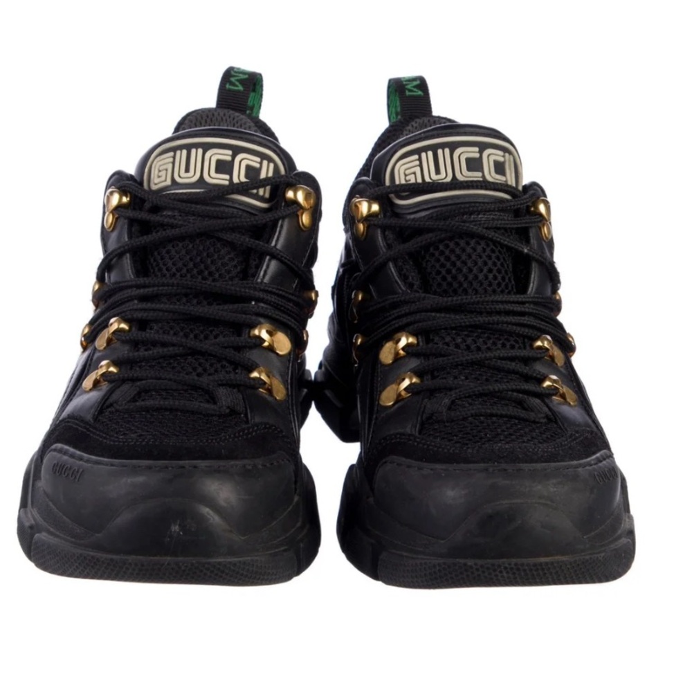 Gucci Women’s Black Sneakers with Gold Details